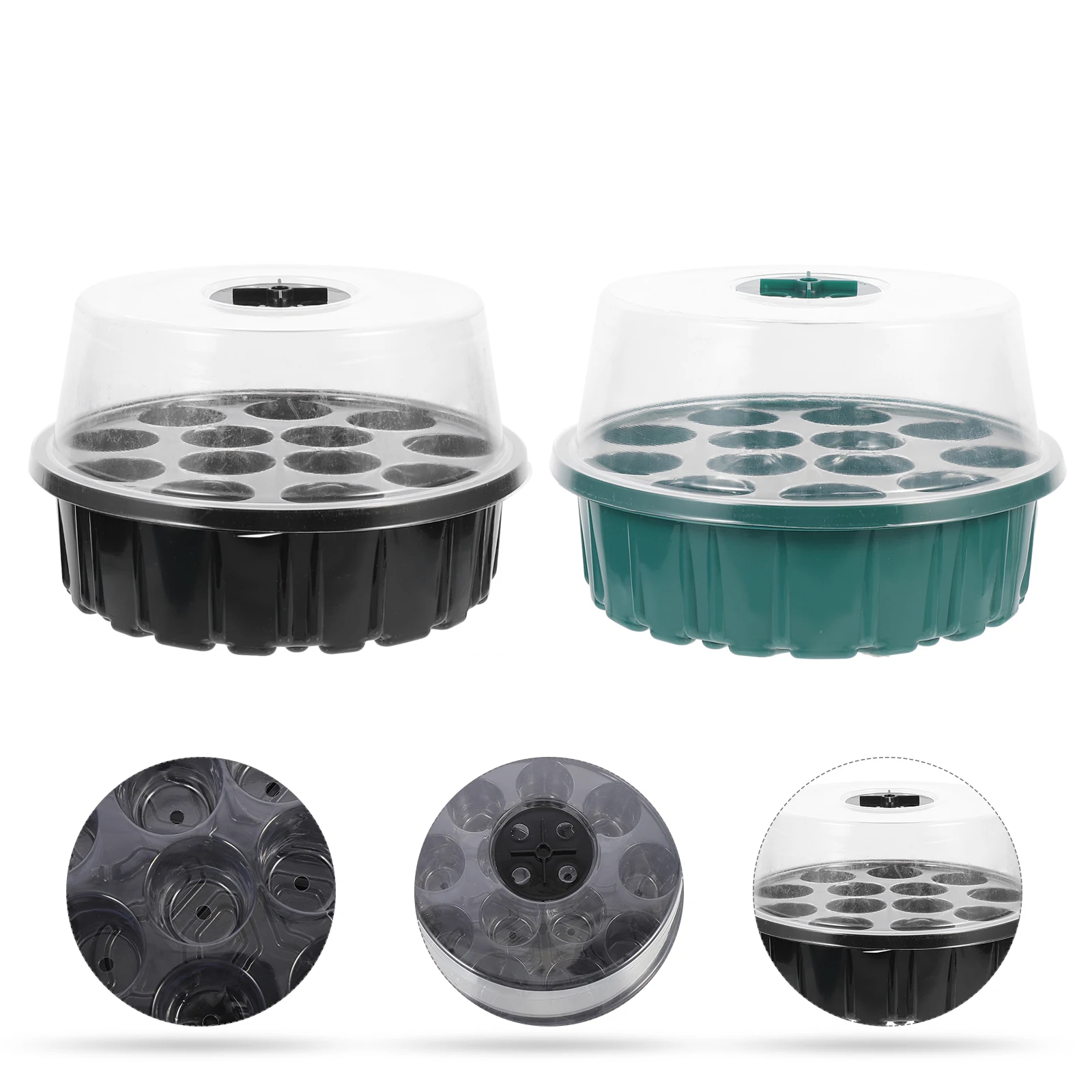 

2Pcs Plastic Plant Germination Trays Multi-Hole Nursery Growing Trays Sowing Tray Outdoor Seedling Pots