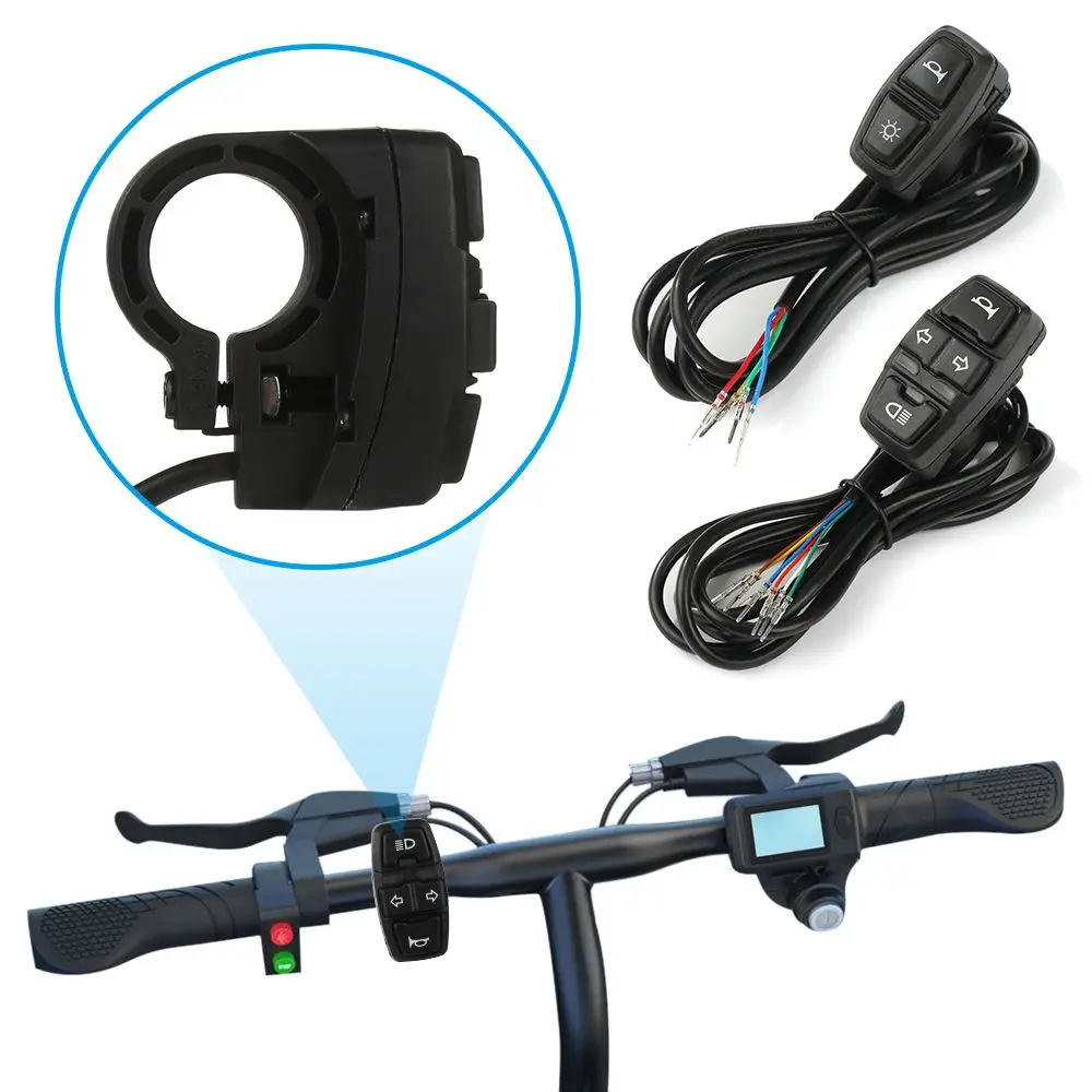 Electric Bike Scooter Light Switch DK226 Ebike Lamp and Horn Switch DK336 for Motorcycle Button Can Control Turn Signal Light