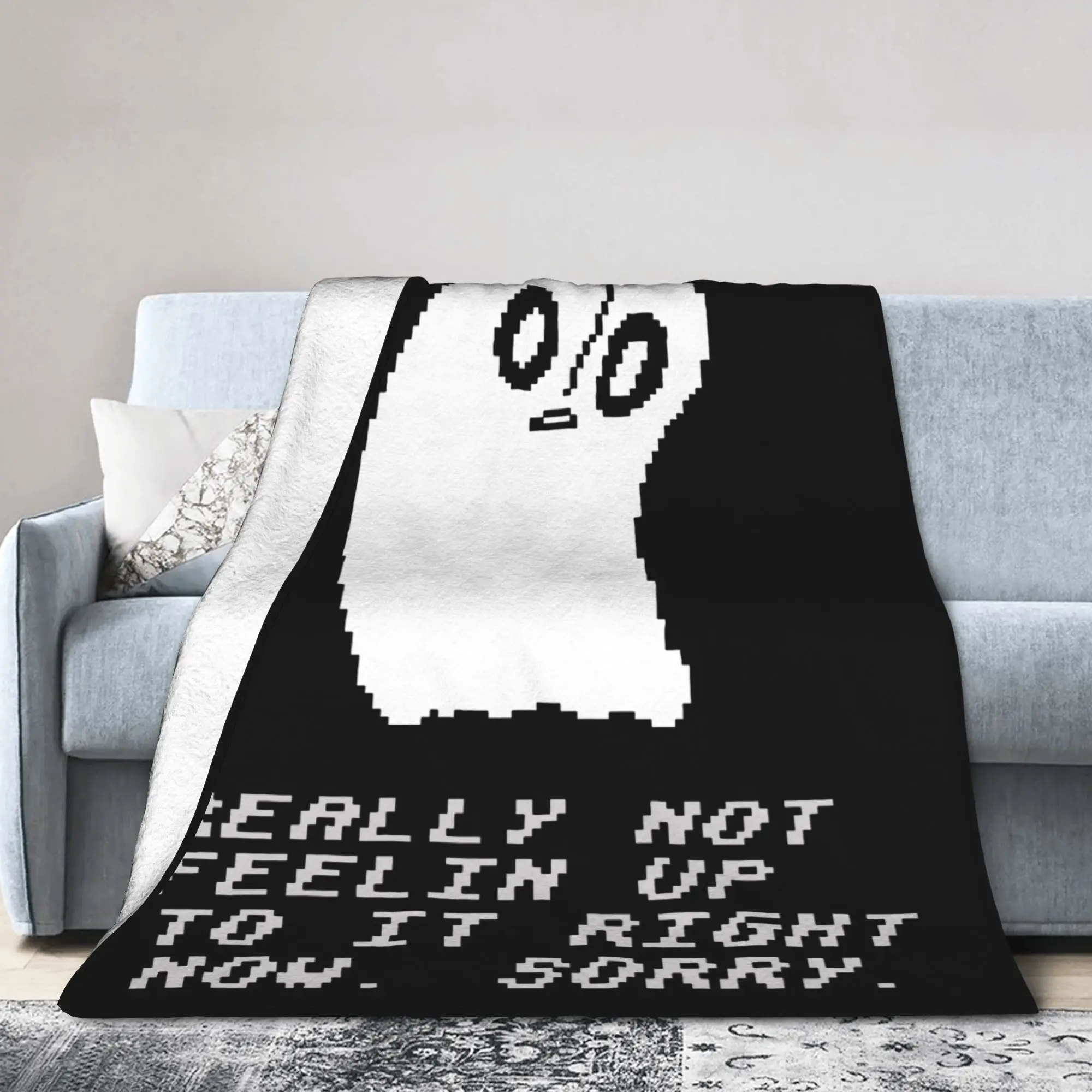 Undertales Sans and Papyrus Mettaton Flowey Knitted Blanket  Plush Throw Blanket Bedroom Sofa Decoration Lightweight Bedsprea,