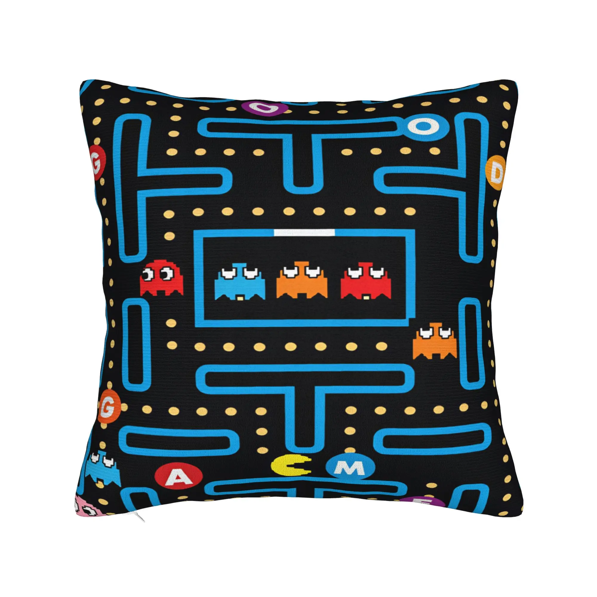Pac-Man Snack Pillow Case  Print Pillow Cover Vintage Pillowcases For Couch Sofa Bedroom