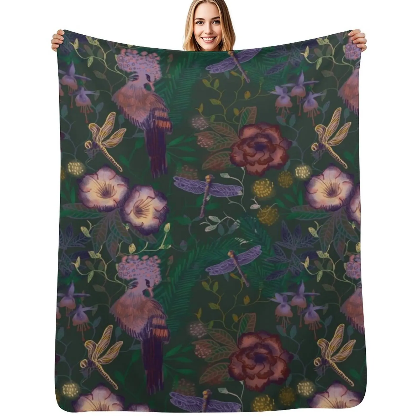 

Secret Garden Green Throw Blanket Bed linens Thermals For Travel Summer Beddings Blankets Sofas Of Decoration Blankets