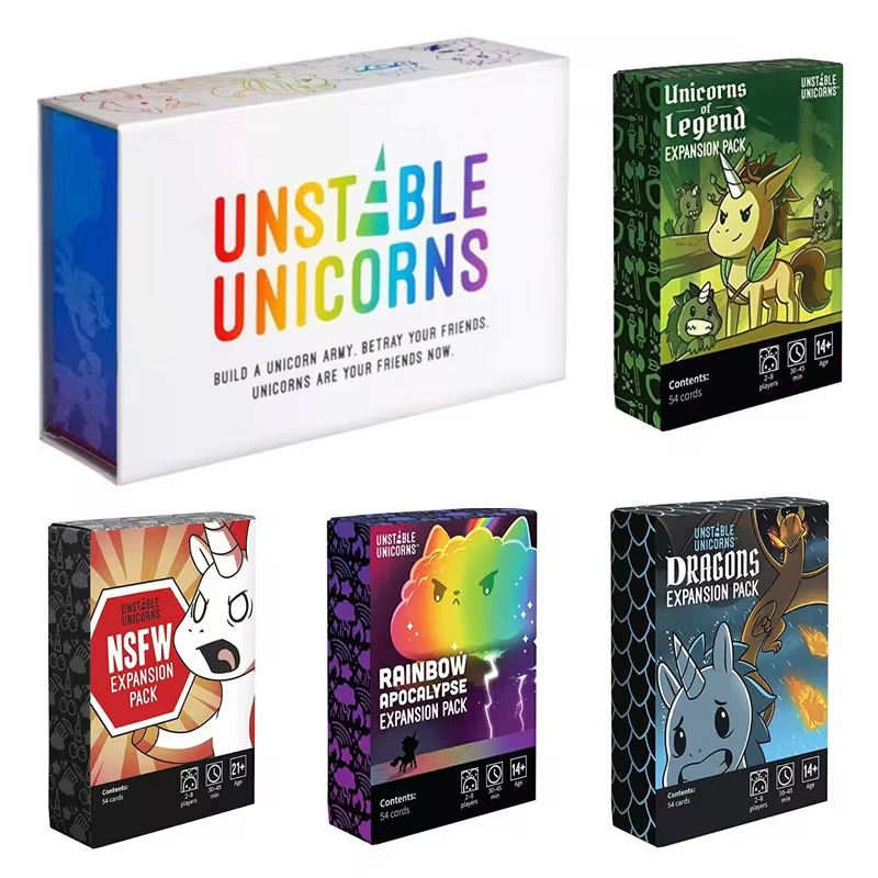 Unicorn Board Card Games for Couples Kids All English Deep Sea Adventure 2-8 People Party Card Games Classic Versions