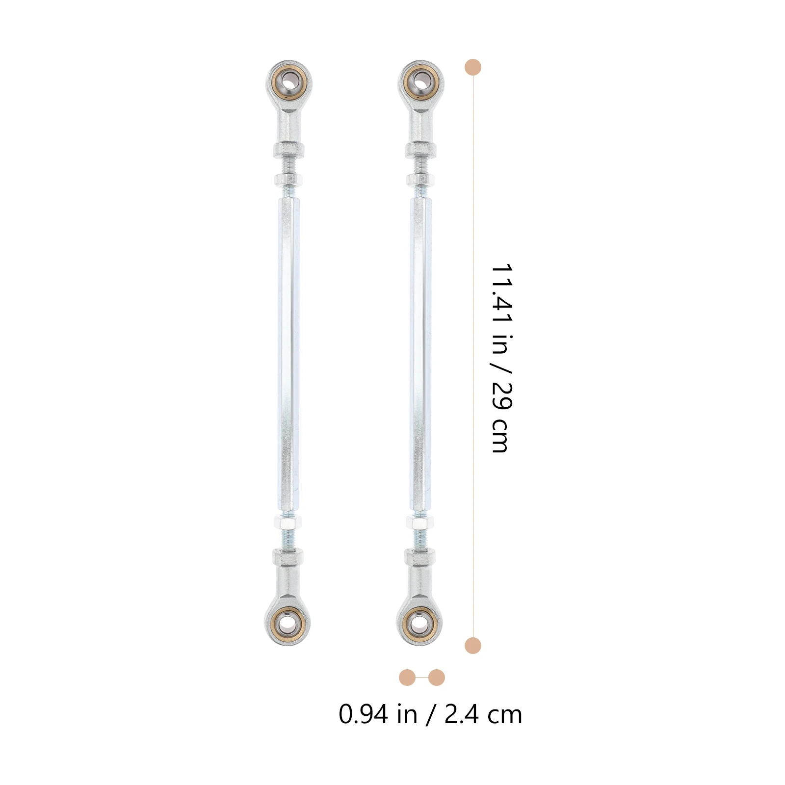 

2pcs Tie Rod End For Atv Steering Stem Shaft Repair Part Durable Off-Road Vehicle Suspension Ball Joint Steering Rod End For Go