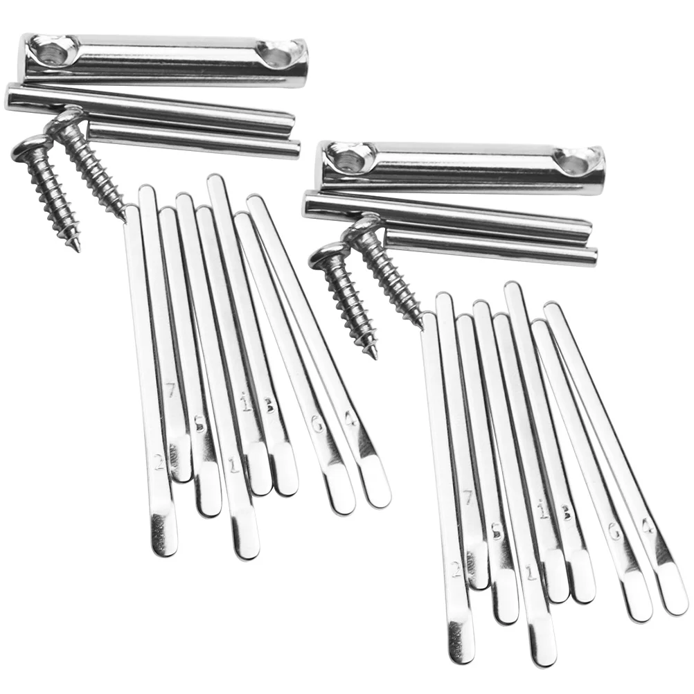 

2 Sets Thumb Piano Shrapnel Kid for Adult Finger DIY Kalimba 8 Keys Metal Unfinished Child