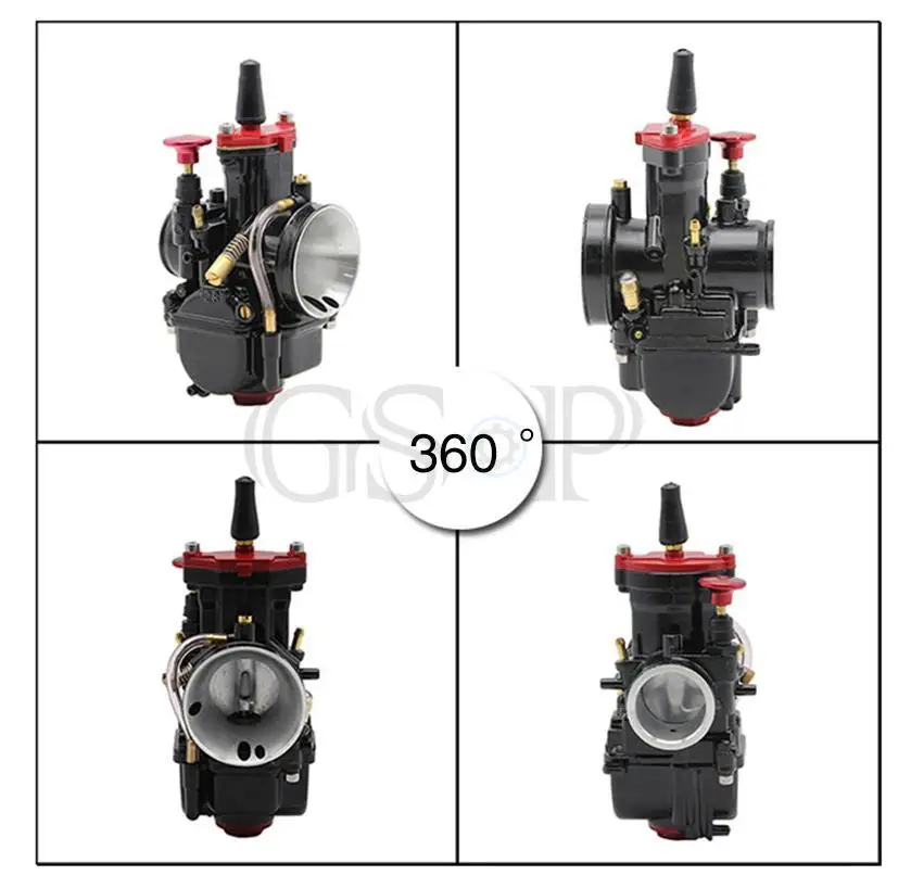 PWK Flatslide Power Jet Carb  21 24 26 28 30 32 34mm Universal Carburetor for Scooters Dirt bike Off-road Motorcycle 125CC 150CC