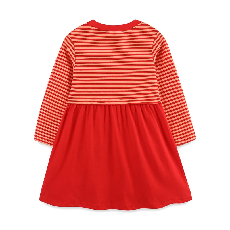 Christmas Girls Long Sleeve Dress 2-7T Deer Print New Year's Party Kids Costume Autumn Winter Frocks for Girls