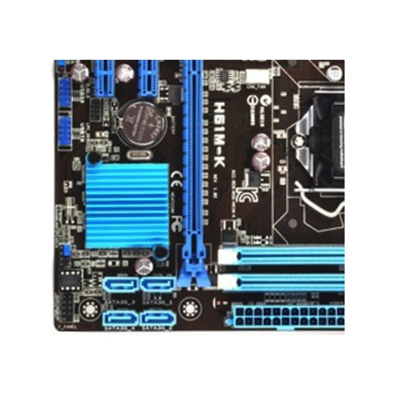 Intel-H61 Placa-mãe, LGA 1155, DDR3, 16GB, USB 2.0, SATA2, Original, Usado, Desktop Mainboard