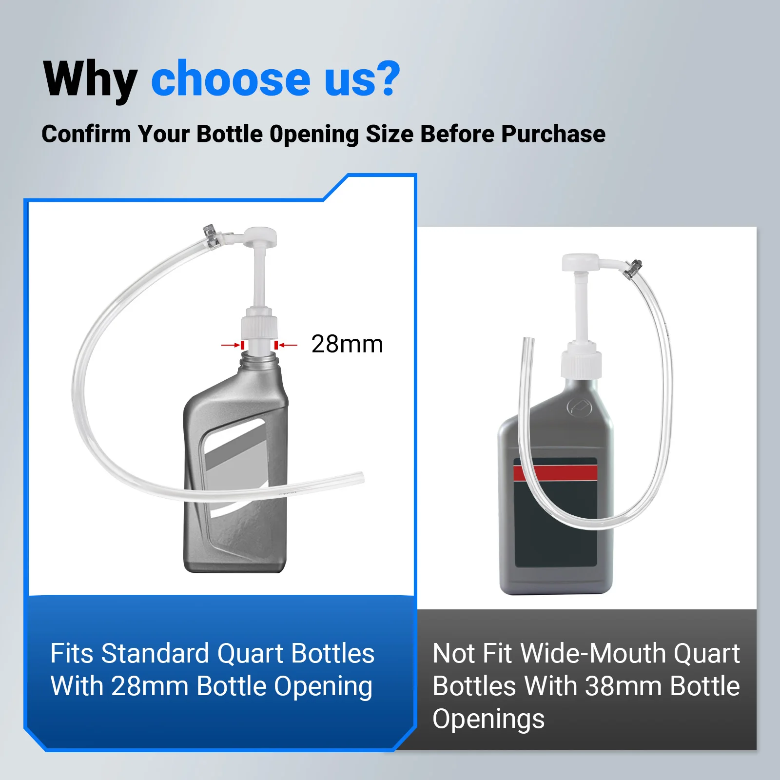 Universal New Lower oil pump with leak-proof clamp suitable For standard quart bottle and engine maintenance of outboard ship