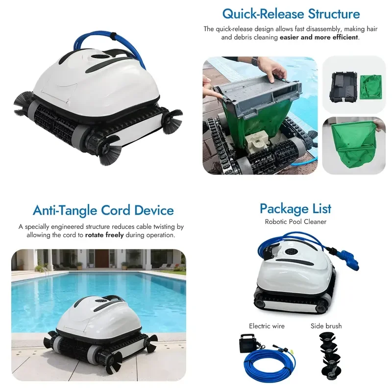 STROVAN Corded Robot YF11 High Quality Smart Pool Cleaner with 8L Capacity for Swimming Pool