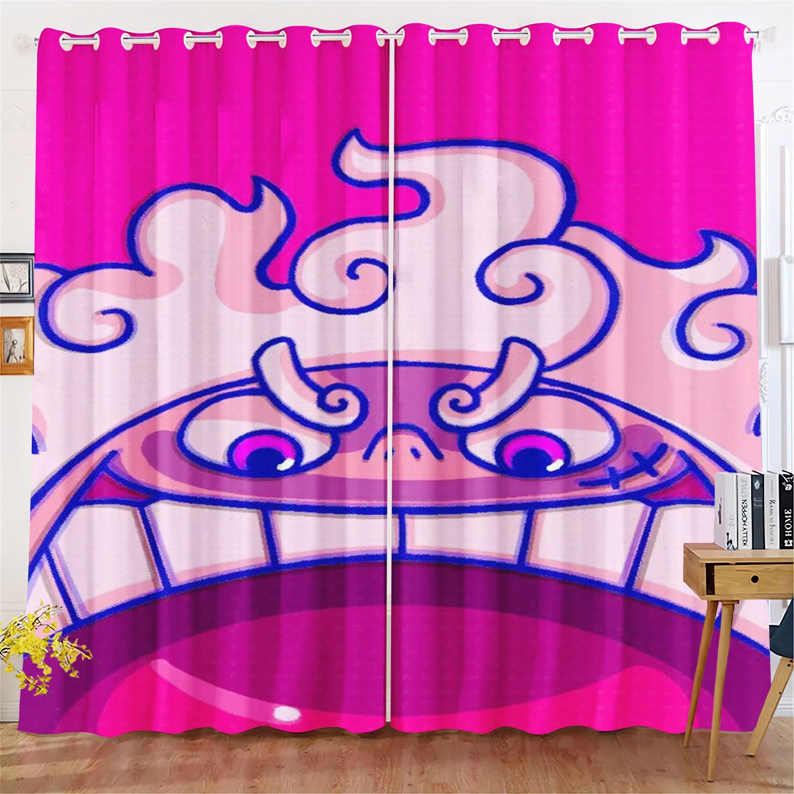 Monkey D Luffy Curtain Cartoon Blackout Polyester One Piece Fashion Suitable Bedroom Kids Home Adult Room Decoration