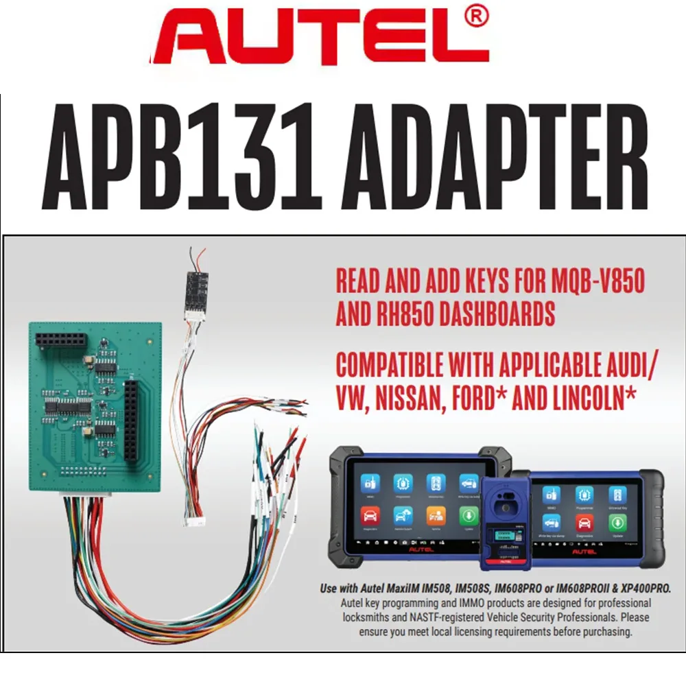 Autel APB131 Adapter Used With Autel XP400 PRO Read IMMO Data from MQB-V850/RH850 Dashboard for IM508 IM508S IM608 IM608 Pro