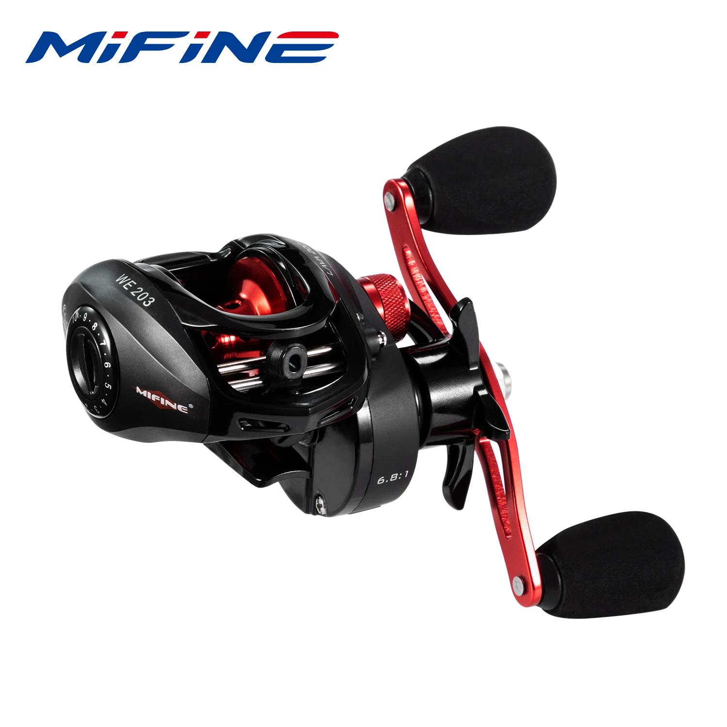 

MIFINE-LAVA Baitcasting Reel, Magnetic Braking System, Low Profile, Left Hand, 6.8:1 High Speed Gear Ratio, Baitcaster Reel