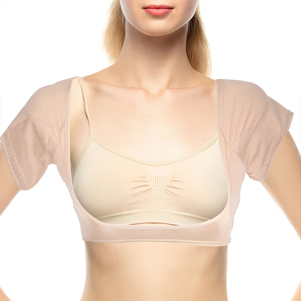 Cotton Underarm Sweat-Absorbent Vest para senhoras, Colete de blusas laváveis, Axila