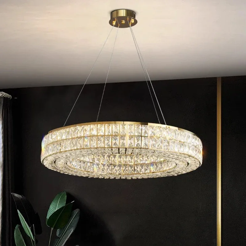 

Luxury Crystal LED Ceiling Chandeliers Modern Home Decoration Pendant Lights Villa Hotel Hall Restaurant Interior Lighting