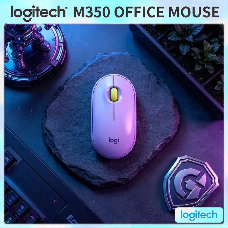 

Logitech M350 Portable Optical Mouse - 77g Lightweight, Silent Scroll, Dual Mode, 10m Range, PC Mac Fit