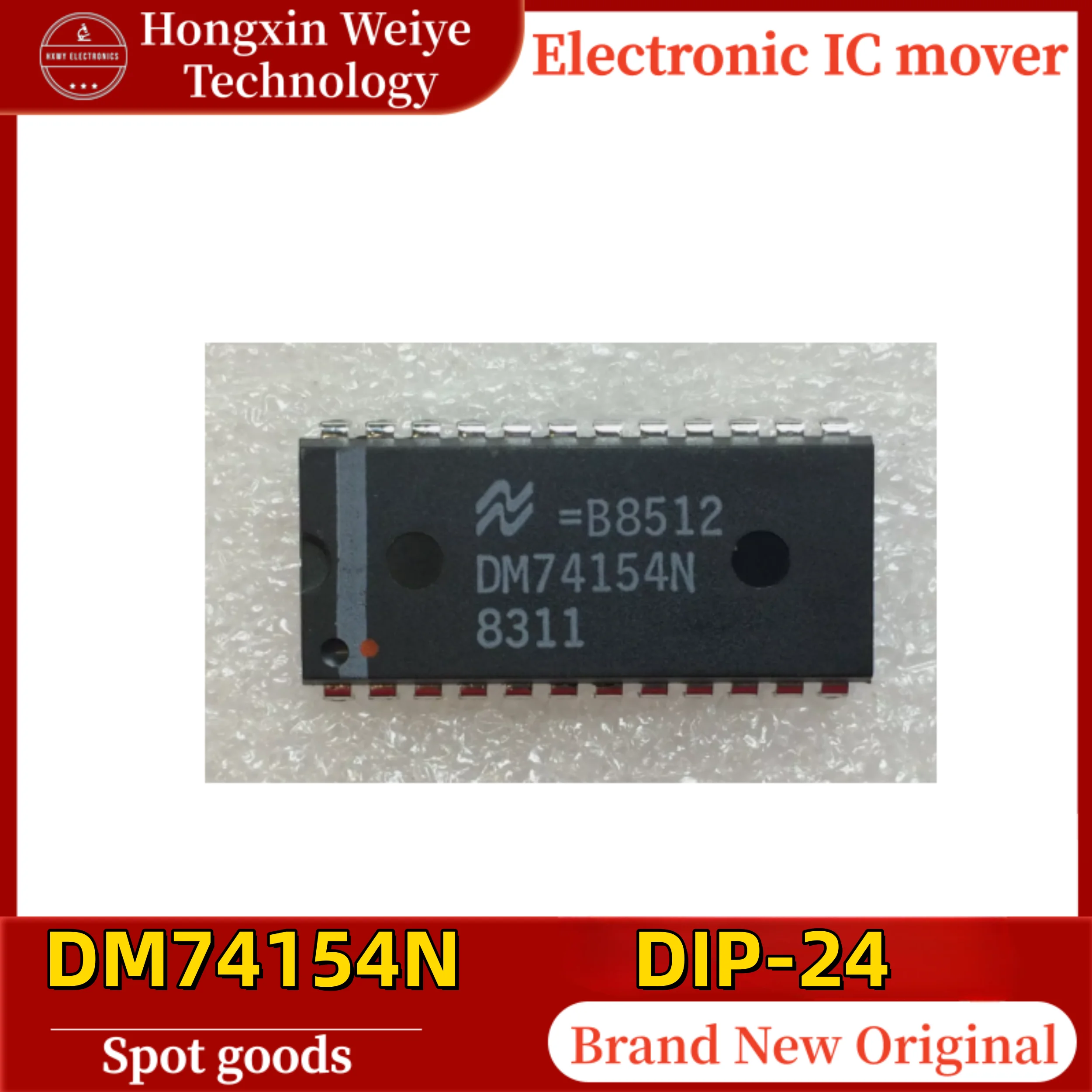 (5/10 pieces) DM74154N 74154N DIP-24 Through-Hole 4-to-16 Line Decoder Demultiplexer Logic IC Original Brand New In Stock Fast S