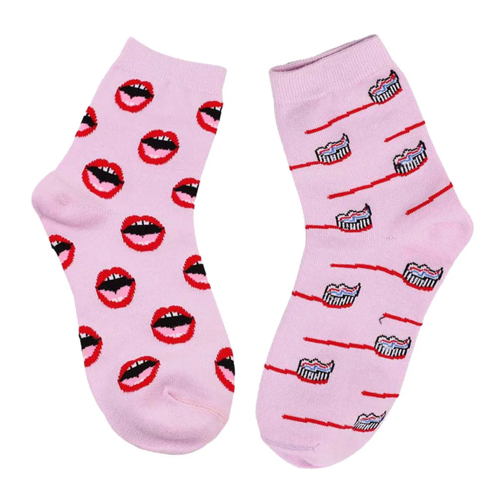 

Stocking Stuffers for Guys Cartoon Socks Women Mens Cotton Women's High Ankle Middle Tube Miss