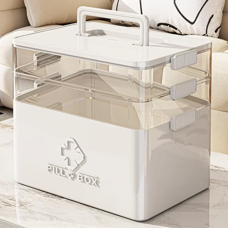 Multi-layer Household Medicine Box Large-capacity Drug Classification Multifunctional Storage Box Family Portable Medicine Box