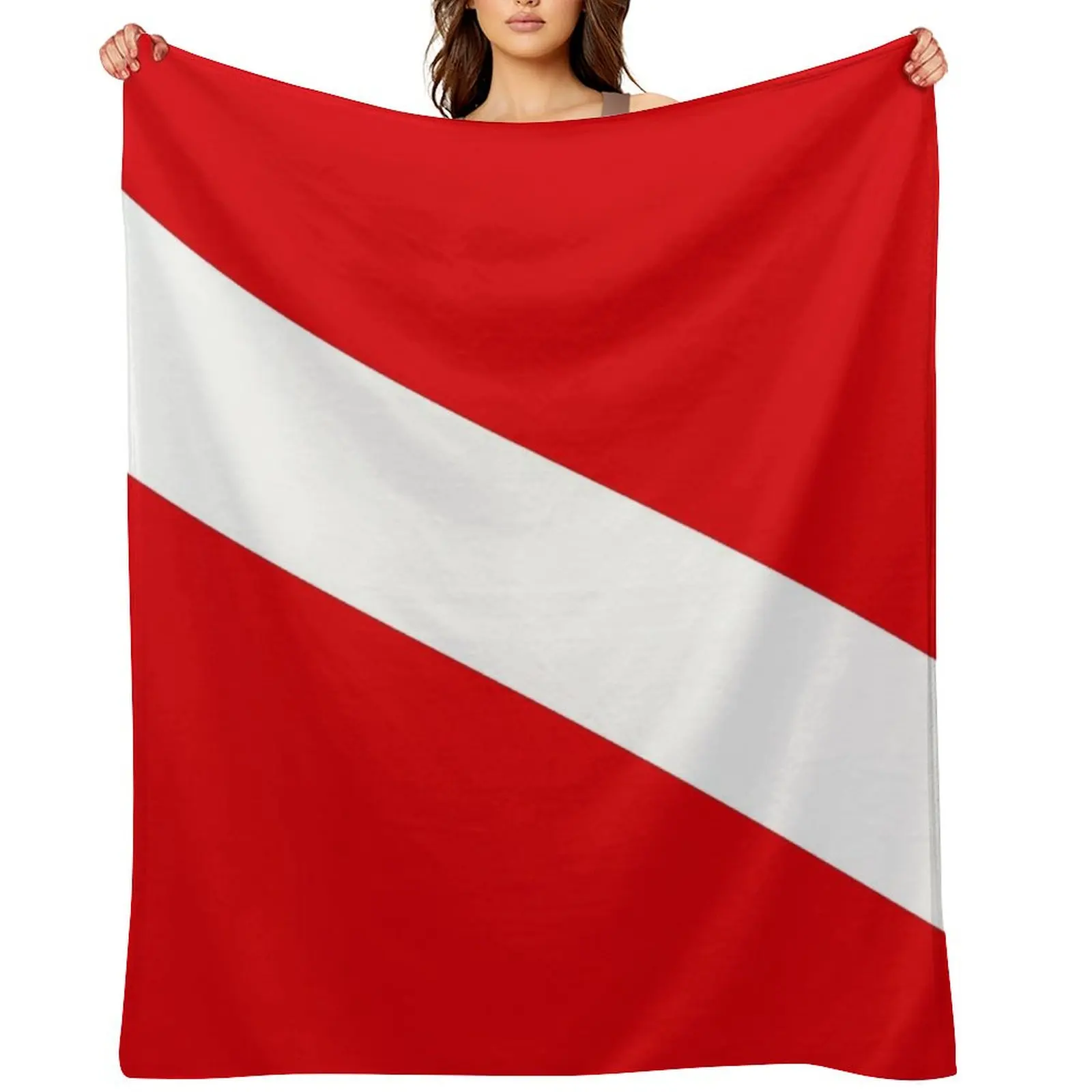 

Scuba Diving Flag Throw Blanket Blankets For Sofas Hairys manga Soft Beds Blankets