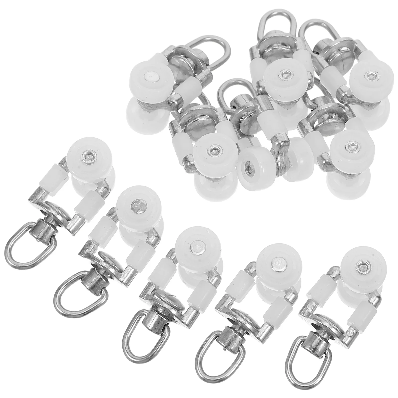 

20Pcs Curtain Track Rollers Replacement Heavy Duty Sliding Gliders for Ceiling Wall Room Divider Rv Shower Window Drapery Rail
