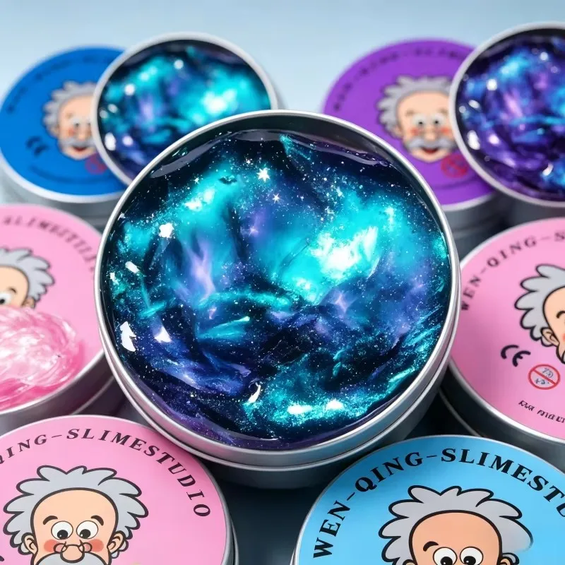 NEW  Stress Relief Toys Old Man Liquid Squishy Transparent Crystal Slime Fluffy Foam Putty Kids Safe Bouncy Stretchy Color Slime