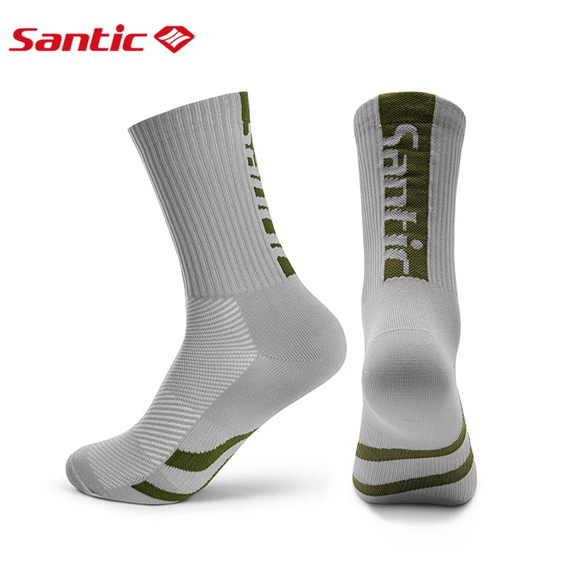 Santic Cycling Socks for Men and Women Outdoor Riding Sports MTB Bike High Bombs Socks Breathable Quick-Dry Leisure Bicycle Sock