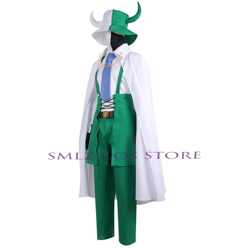 Page One Costume Cosplay Anime Tobiroppo parrucca mantello bianco mantello verde pagliaccetti cappello Set completo uniforme uomo carnevale Halloween Suit