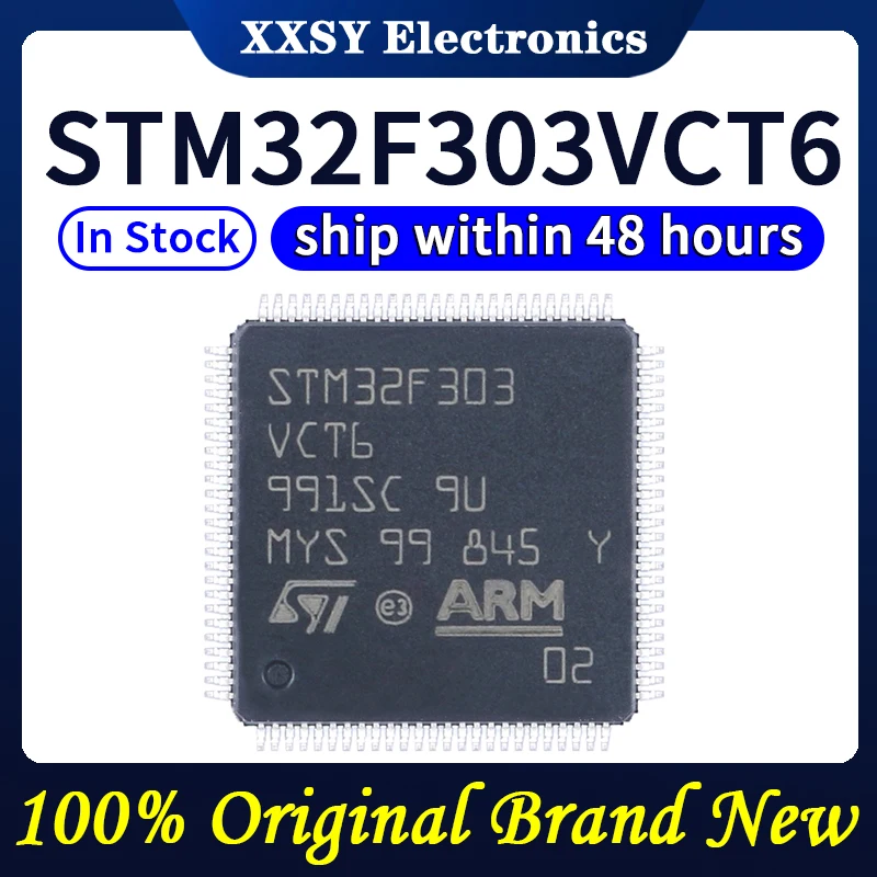 STM32F303VCT6 STM32F303RET6 STM32F303RBT6 STM32F303CCT6 STM32F303CBT6แบบดั้งเดิม STM32F303VET6คุณภาพสูง100% ใหม่