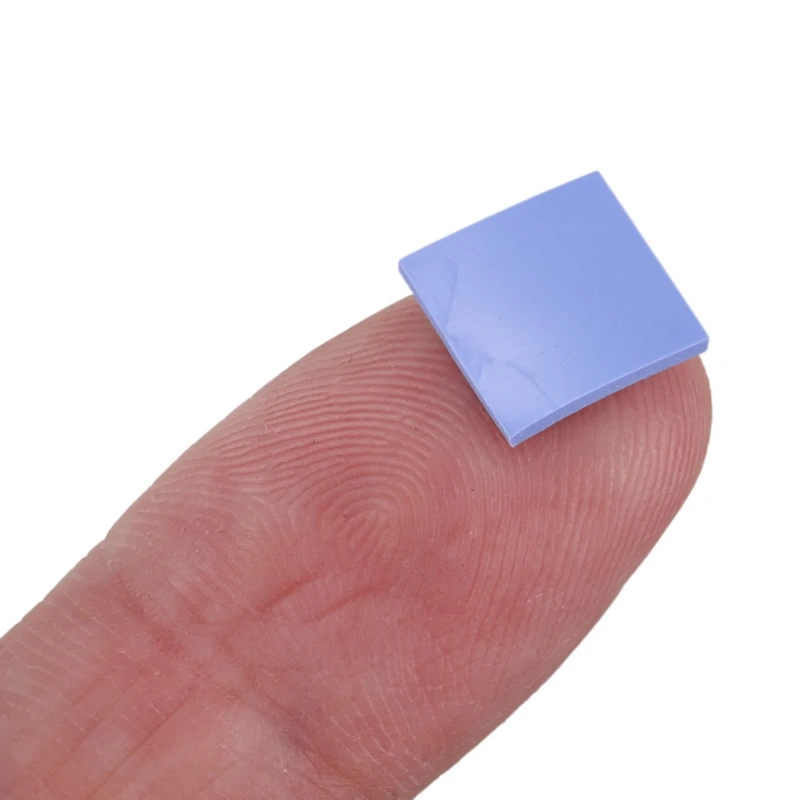 200Pcs 10X10x1mm Silicone Thermal Pad For Conductive Heat Sink Insulation Pate, Blue