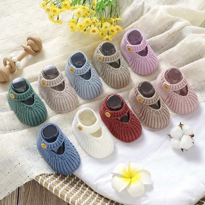 Newborn Baby Shoes Knit Infant Boy Girl Footwear Fashion Breathable 0-18M Toddler Clothes Accessories Super Soft First Bed Shoes