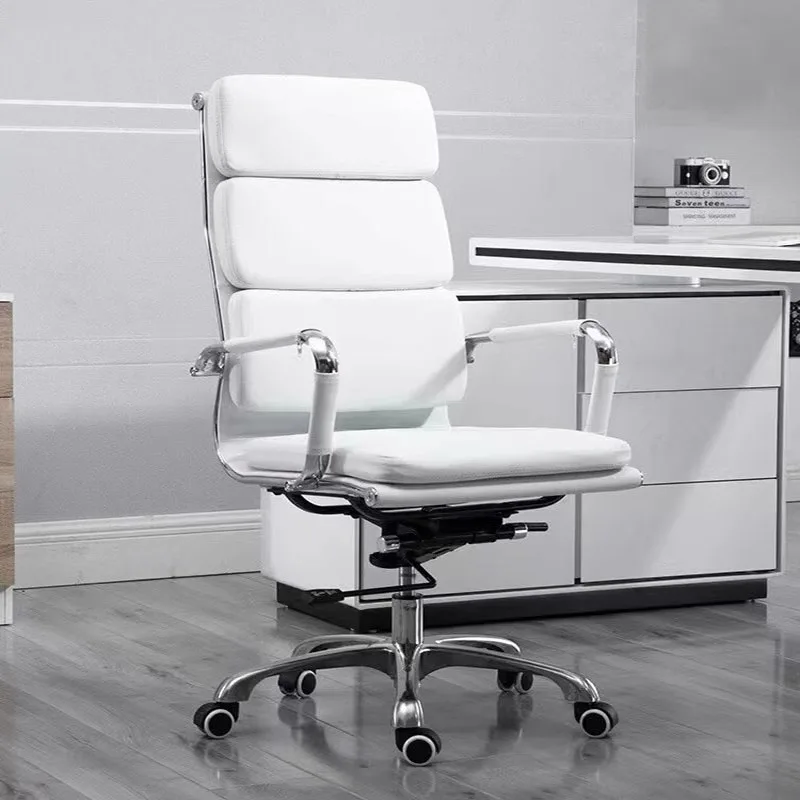 Designer Swivel Office Chairs Ergonomic White Lounge Work Study Comfy Gaming Chair Living Room Chaise De Bureaux Furniture