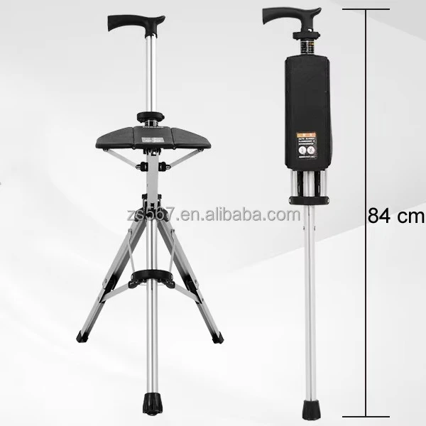 

Складная трость со стулом, легкая регулируемая для пожилых людей