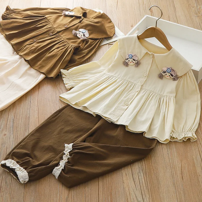 2024 Spring and Autumn New Clothing Two-Piece Set Cute blouse and pants