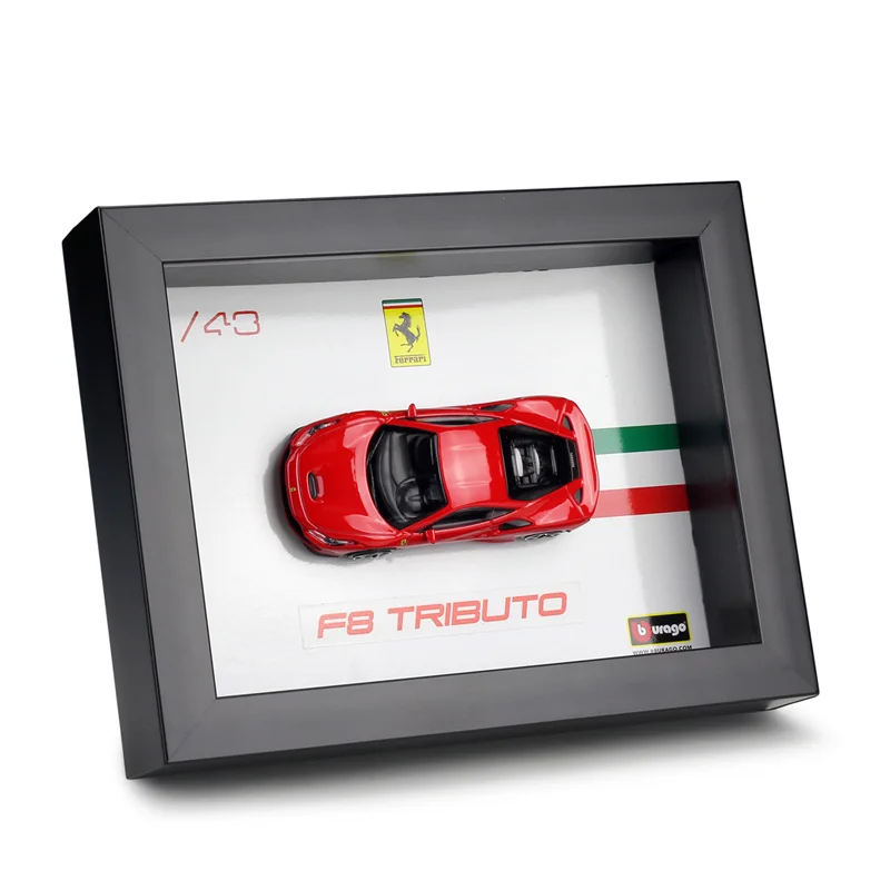 Bburago 1:43 Ferrari 599 GTO LaFerrari 488 GTB cadre Photo Version alliage voiture de sport modèle Collection cadeaux pour enfants décoration