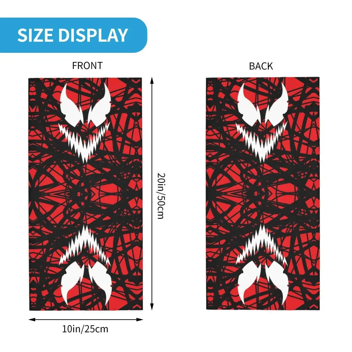 Red Carnage Face Bandana Neck Gaiter Printed Motor Motocross Film Face Scarf Multifunctional Headwear Cycling