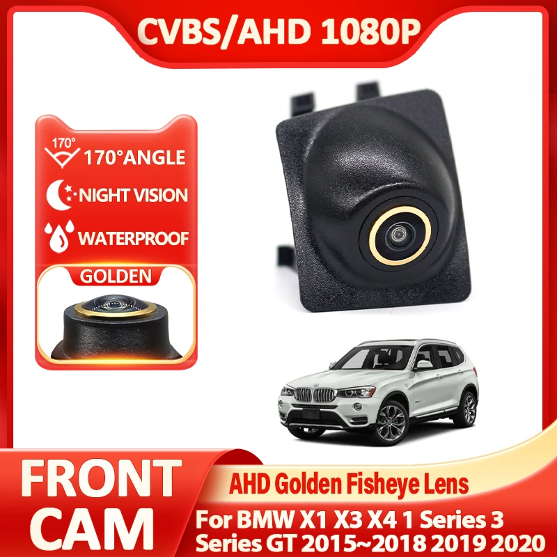 

170 ° Автомобильная камера Fisheye Golden Lens AHD 1920x1080P для BMW X1 X3 X4 1 серии 3 GT 2015 ~ 2017 2018 2019 2020