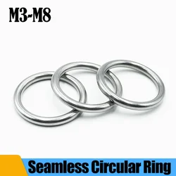 304 Stainless Steel O Ring Heavy Duty Welded Round Rings Smooth Solid Ring for Rigging Marine Boat Hammock Yoga Hanging O-Ring