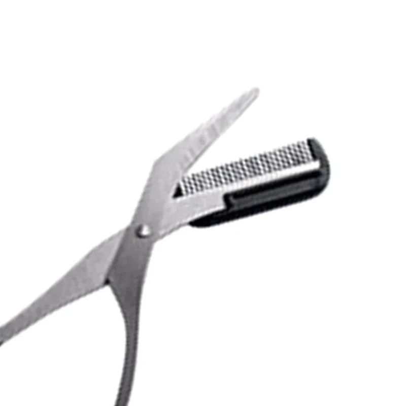 Ciseaux tondeuse à sourcils avec peigne, pour femmes et hommes, ciseaux de sécurité en acier inoxydable, rasoir pour le visage, maquillage, beauté