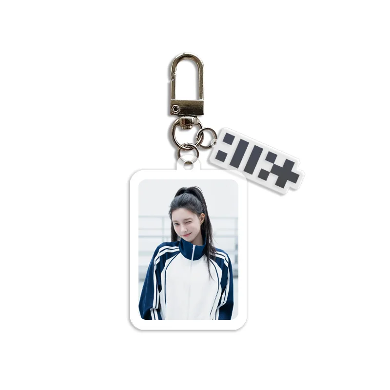 KPOP ILLIT ”SUPER REAL ME“ Acrylic Keychain Pendant IROHA MOKA Star Peripheral Transparent Keyring YUNAH Fans Gifts Accessories