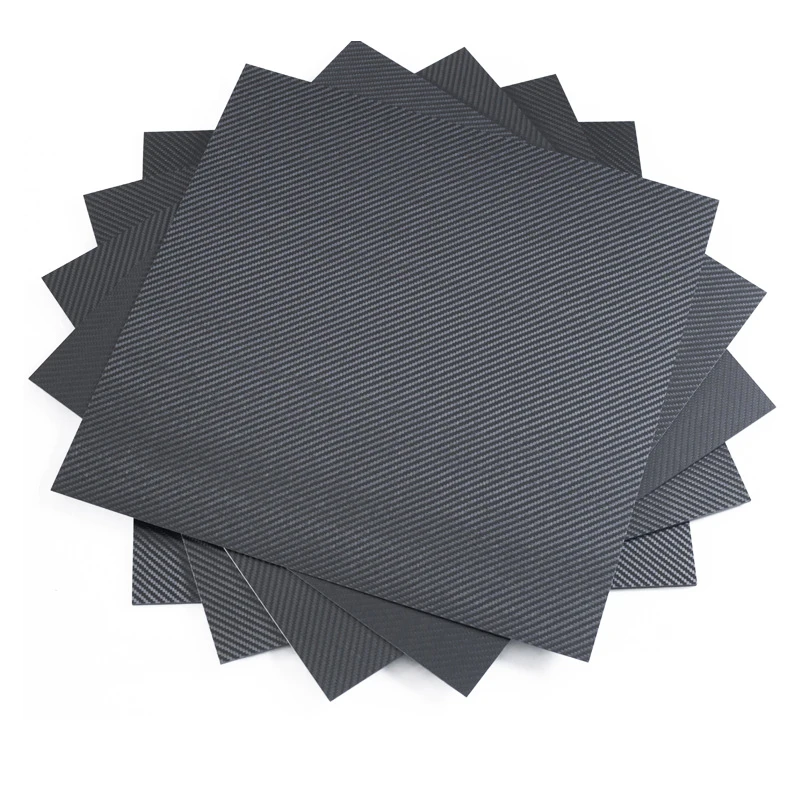 0.5-6mm 240x240mm 3K Fiber Board Plate Carbon Fiber Sheet Plate Twill Matte