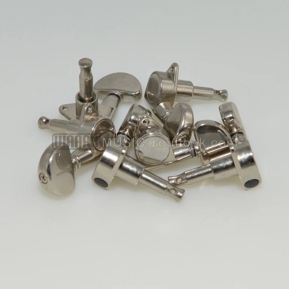 Clearance Guitar Tuning Pegs Nickel Color for Electric Guitar or Acoustic Guitar Half Round 3 Left 3 Right