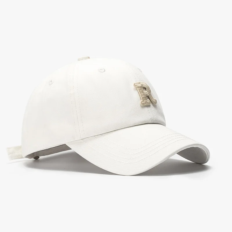 Vintage-Inspired Adjustable Baseball Cap with Embroidered R Letter,Perfect for Golf & Casual Wear