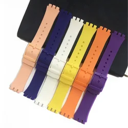 Waterproof Silicone Watchband for Swatch Soft Rubber Bracelet Men Women Replacement Wristband 16/17/19/20mm Strap Accessories