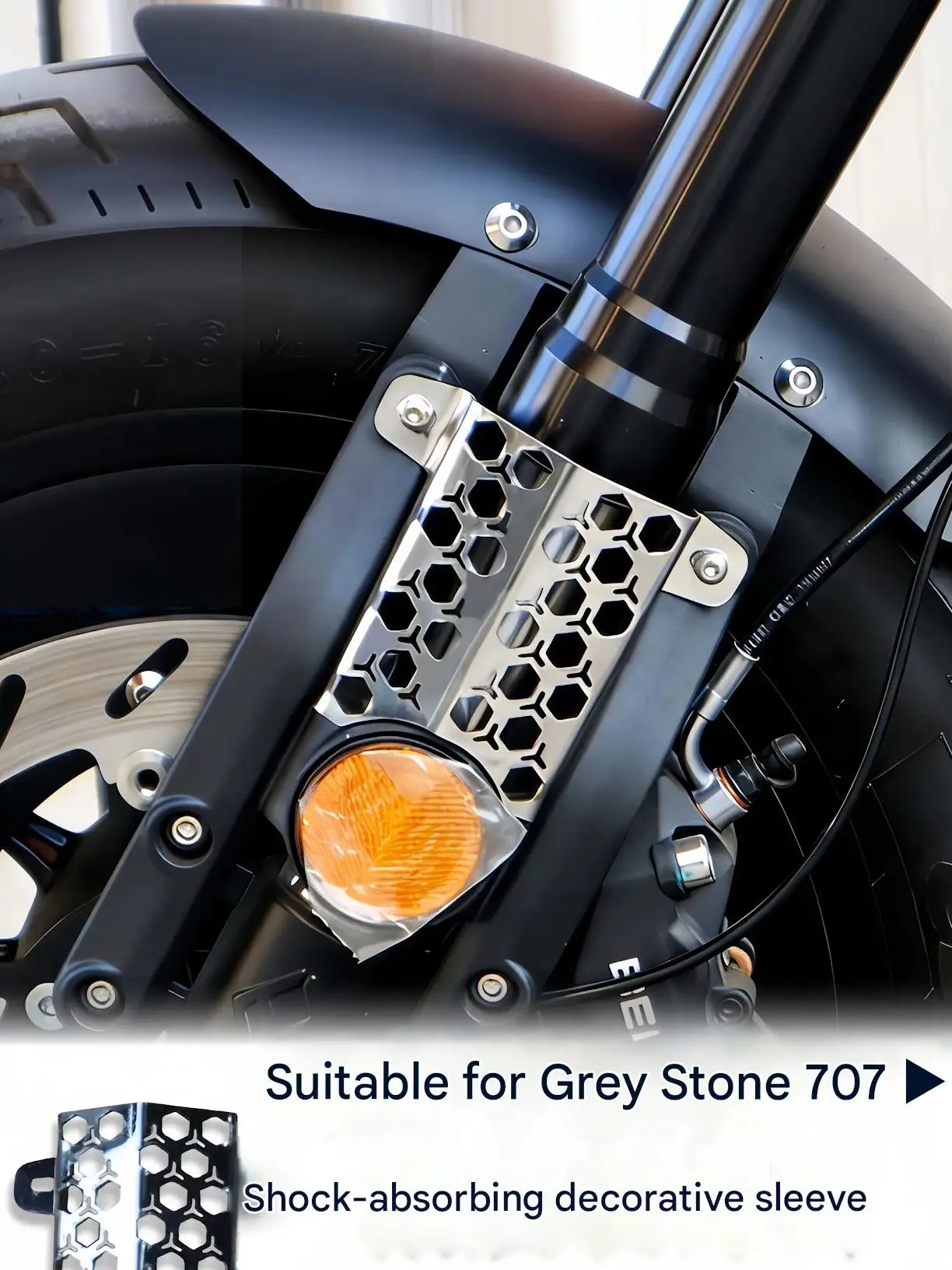 For Benda Rock 707 Rear Shock Absorber Decorative Protective Cover Mudguard Shield with Strong Impact Resistance for Motorcycle