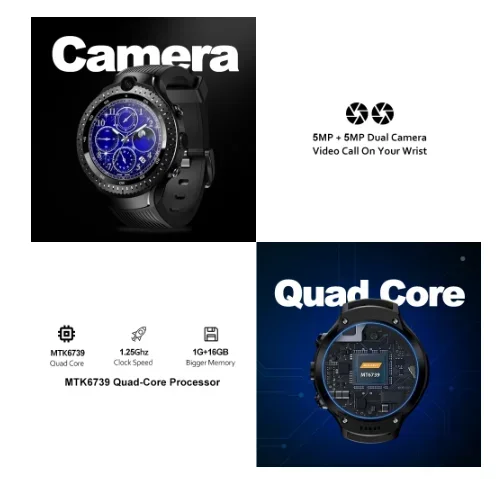 Zeblaze THOR 4 Dual 4G Smartwatch 5.0MP +   Camera 1.4 \