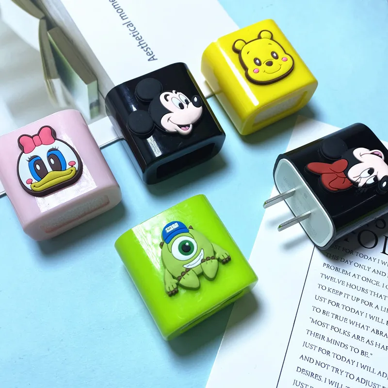 Cartoon Disney 18W 20W kabel ładowarka Protector dla iPhone 11 12 13 Pro Max iPad linia danych szybka ładowarka ochrona organizator