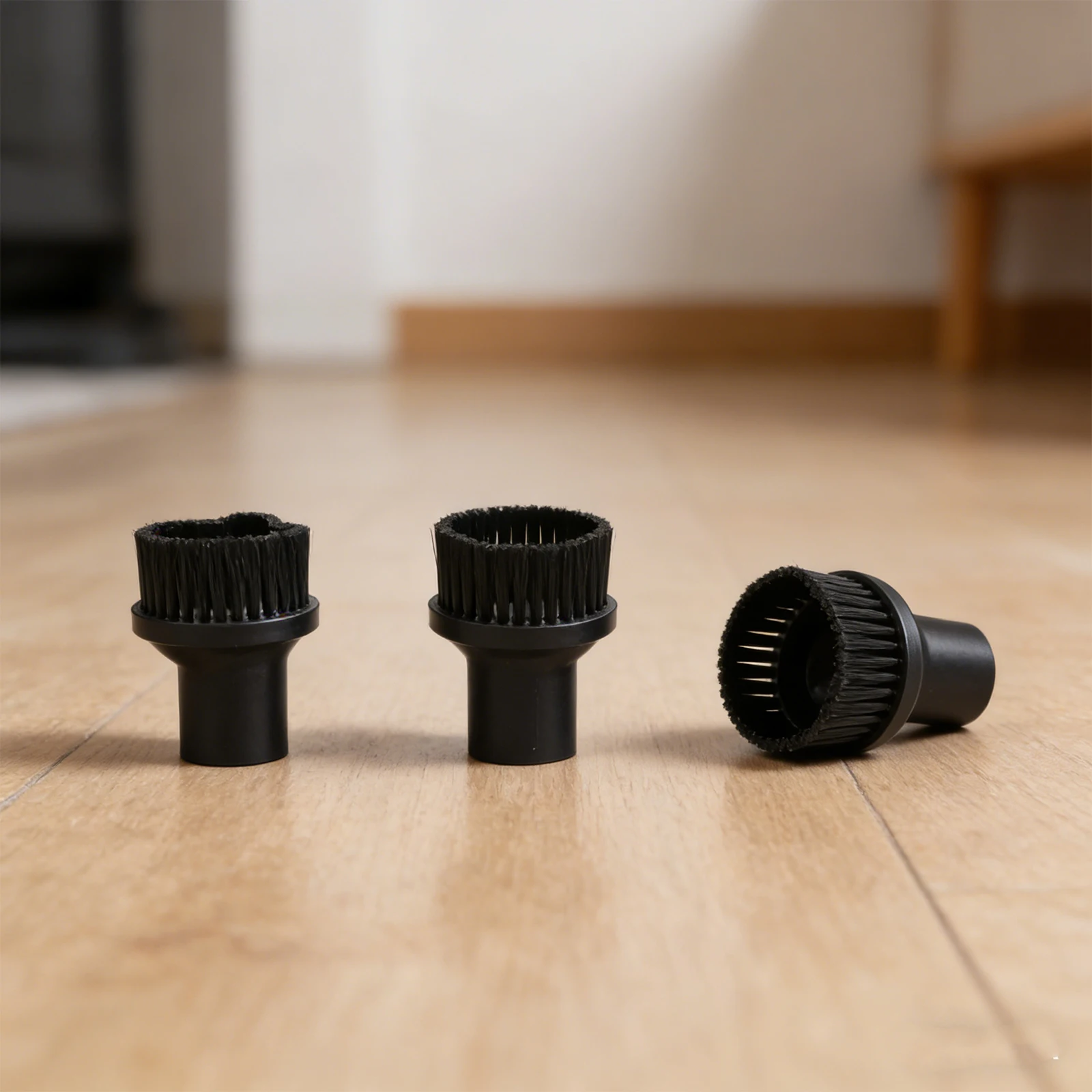 Easy To Install And Reliable To Use Dusting Brush Tools 3 Pcs 35mm Fitting Black Brand New for durable High Quality