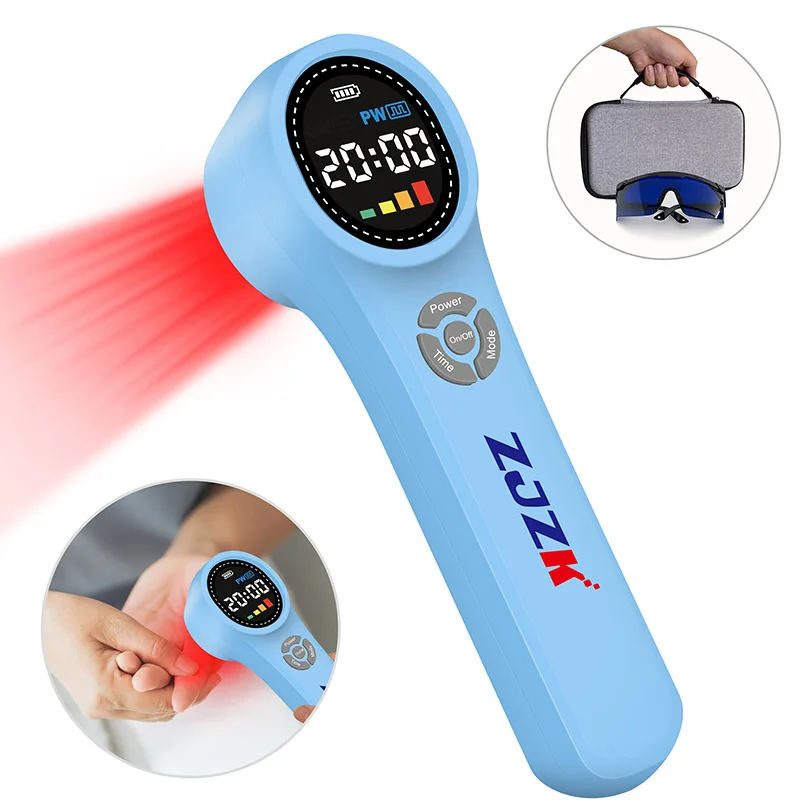 Laser Treatment Device Red Light Therapy Pain Physiotherapy Rehabilitation Massager 980nm 810nm 660nm 1760mW for Tissue Repair