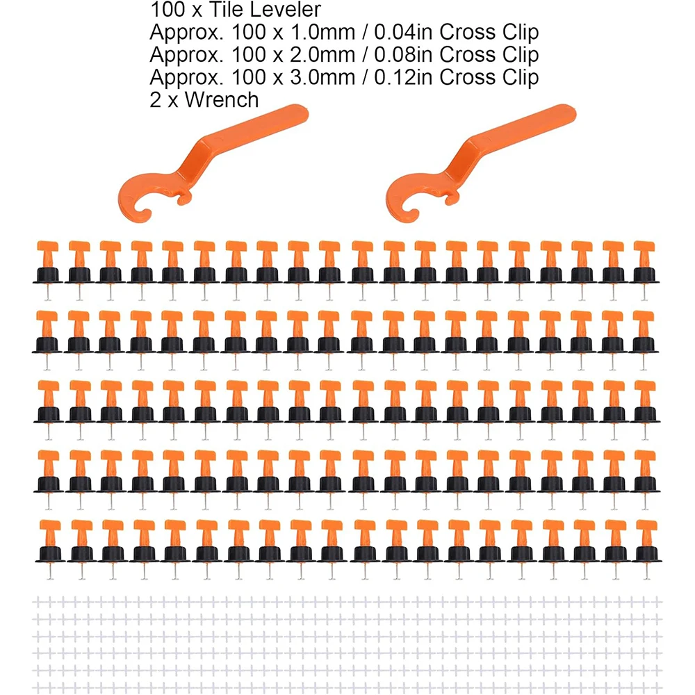 Imagem -02 - Tile Reutilizável Nivelamento System Kit Telha Leveler Grupo Chave Clip para Piso Mais tipo 402 Pcs