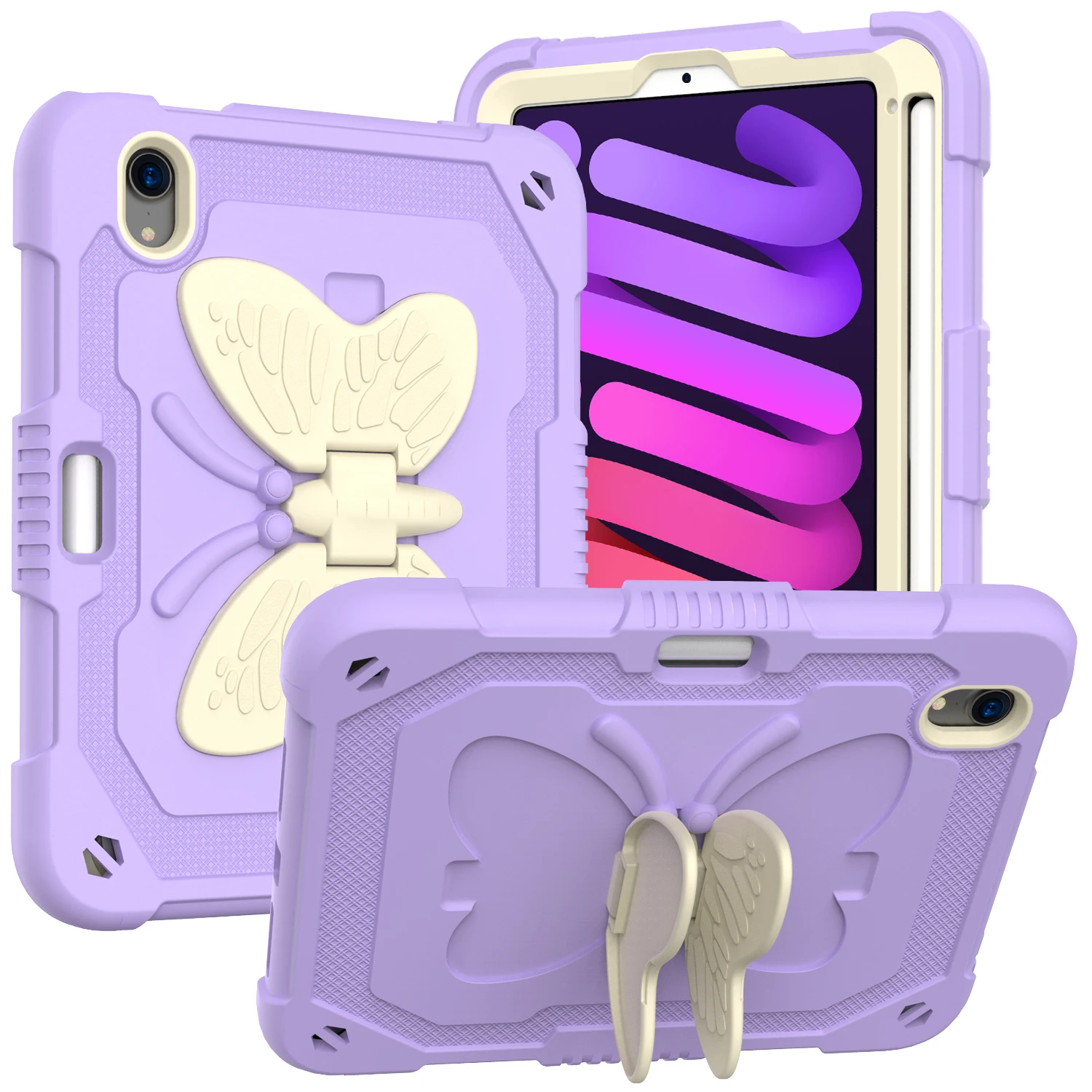 Kids Funda Butterfly Case For ipad Mini A17 Pro 2024 6 2021 8.3